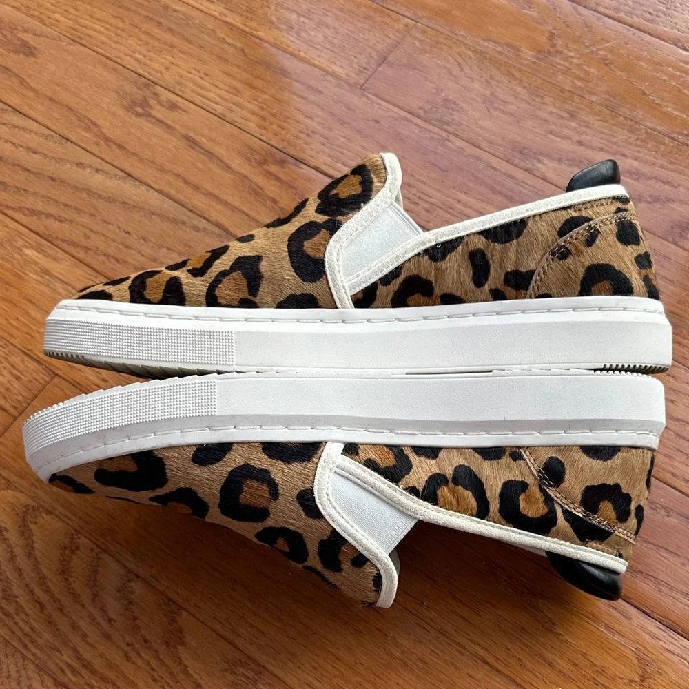 Leopard Print Slip-On UGG Jass Exotic Calf Hair Sneakers - Women's Size 7 GUC